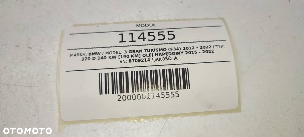 MODUŁ STEROWNIK FEM BMW F34 3 GT 8709214 - 5
