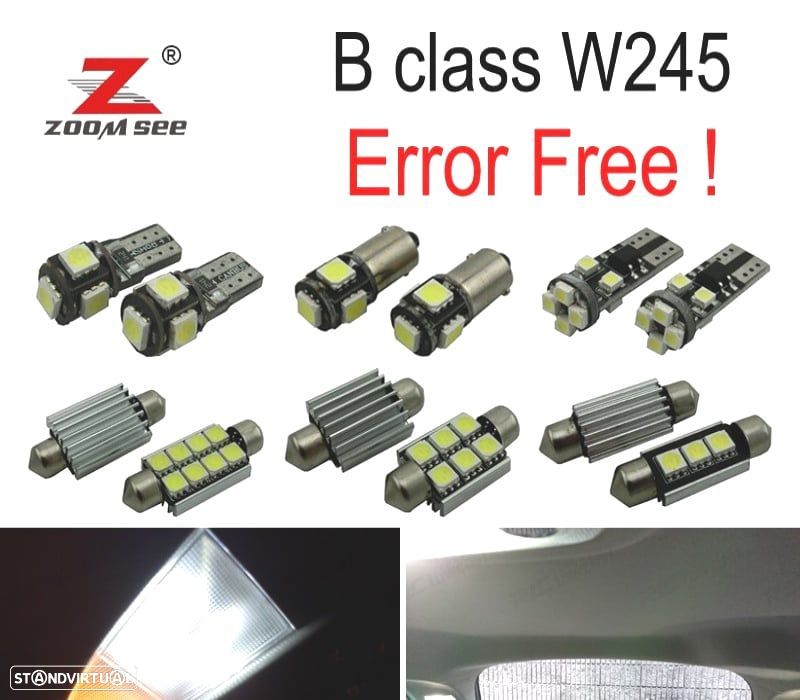 KIT COMPLETO DE 20 LÂMPADAS LED INTERIOR MERCEDES CLASE B W245 B150 B160 B170 B180 B200 05-11 - 1