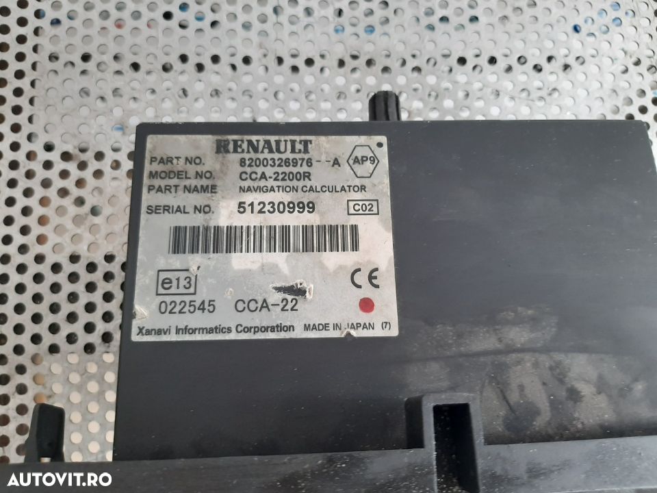 Dvd Player Unitate Navigatie Renault Laguna 2 Facelift Vel Satis Dupa 2007 Cod 8200326976 - 5