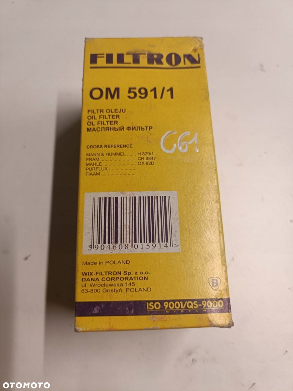 Mercedes W124 W210 W212 W140 R129 FILTR OLEJU OM591/1 - 1