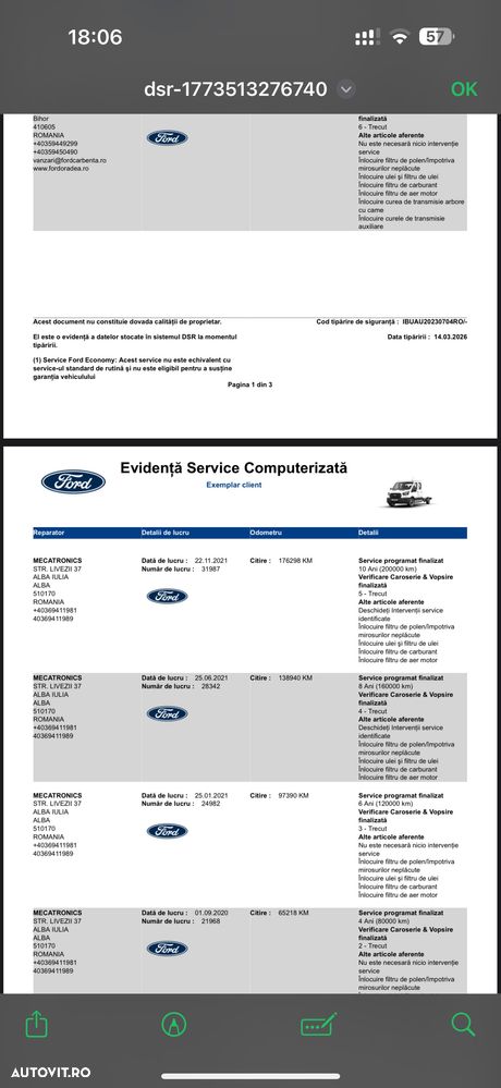 Ford Transit an 2020 L3 Unic Proprietar Dokka 7 locuri punte dubla bena camioneta basculabila NU Mercedes VW IVECO 35c Peugeot 131cai Carte Service Fără probleme - 36