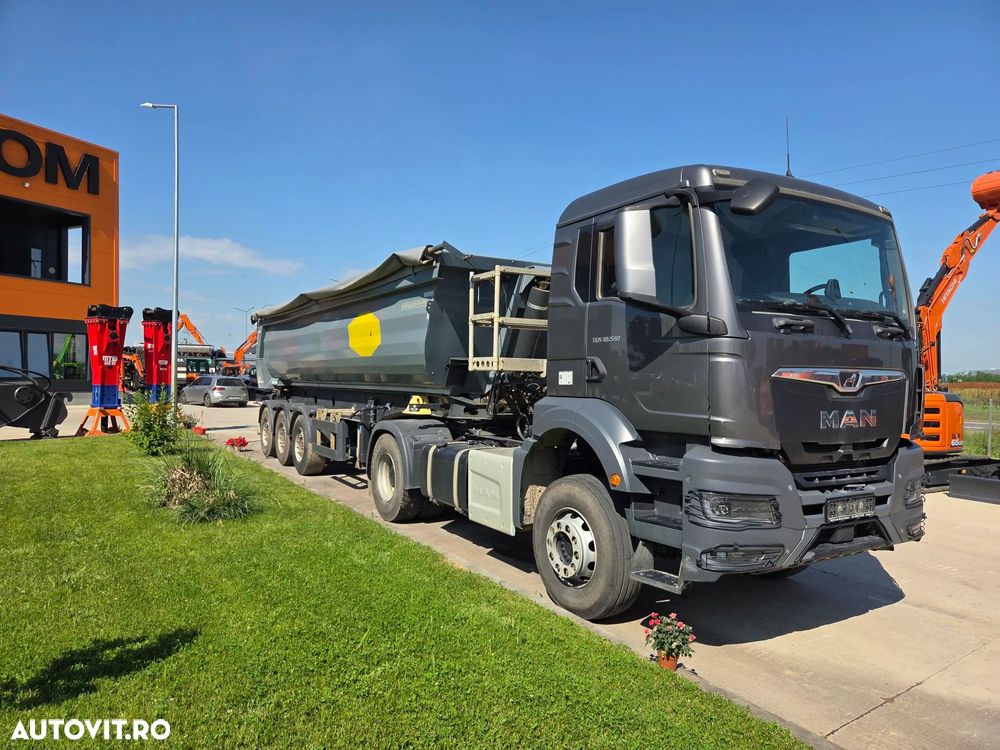Meiller MHPS 12/27, 2023, 28mc, axa liftabila, scena vizitare, prelata, HARDOX, faras spate, doar 130.000km, posibilitate leasing 4 ani-PROMOTIE 24.900 EUR+Tva si pret ansamblu cu MAN TGS 18.510 4x2, 2023, 310.117km-89.900 EUR+Tva - 10