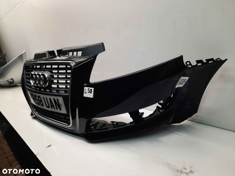 } ZDERZAK PRZÓD PRZEDNI AUDI A3 8P CABRIO DRUGI LIFT 2 FL LZ9Y CZARNY HALOGENY - 3