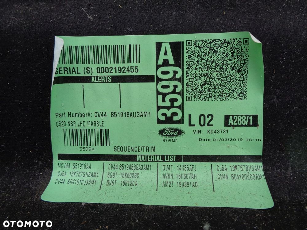 Ford Kuga MK2 podsufitka CV44-S51918-AA - 8