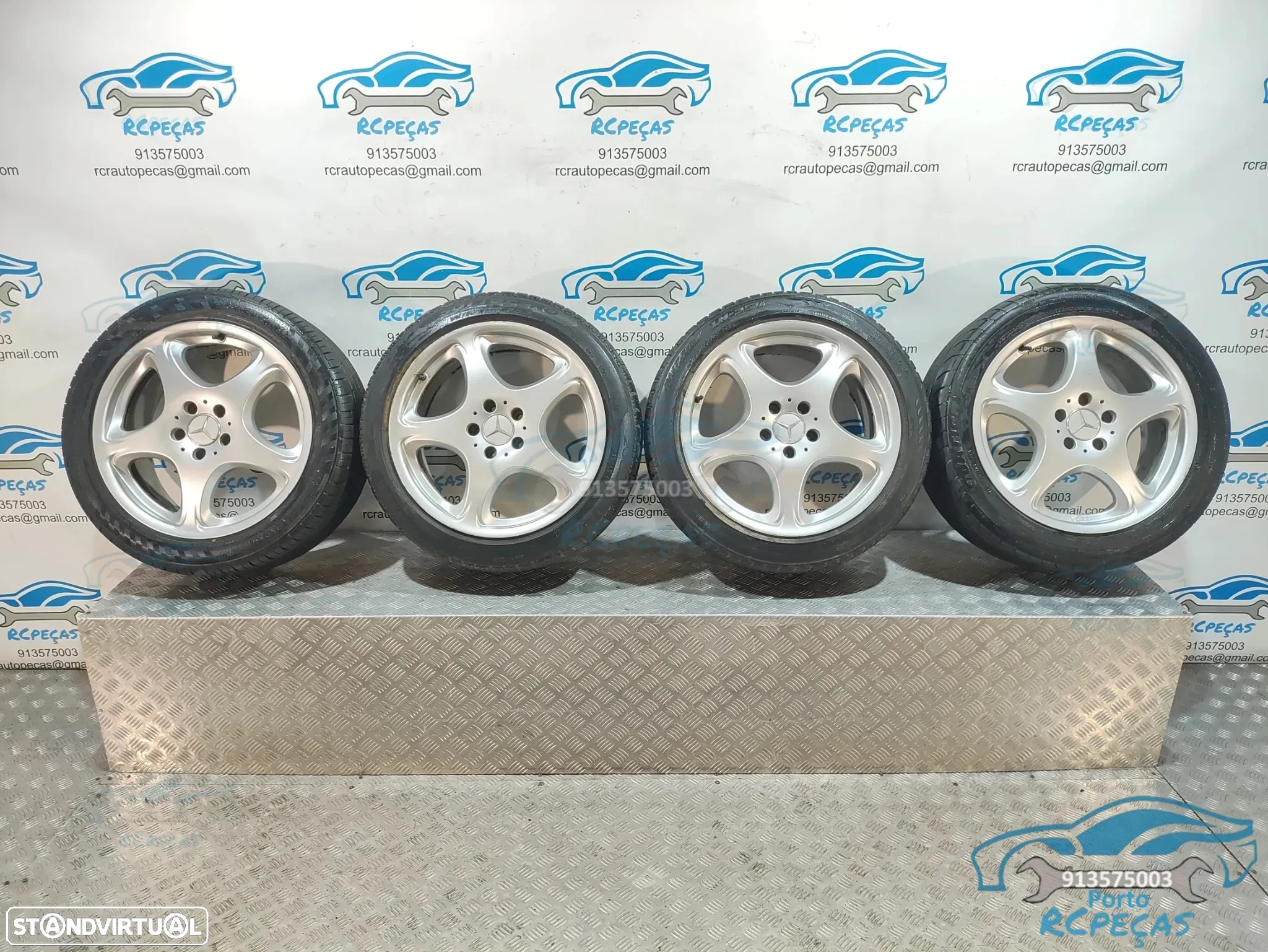Jantes Originais 18" Mercedes Benz Class S - 5x112 - W215 | W220 - 8J / 9J - ET44 / ET46 - Jante | Dupla Medida | 18 Polegadas | A2204012702 | 2204012702 | A2204012802 | 2204012802 | 5 x 112 - 9