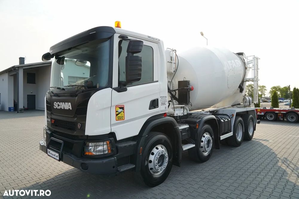 Scania P 410 XT / BETONOMIESZARKA / GRUSZKA / PUTZMEISTER 9 m3 / EURO 6 / ALUFELGI - 4