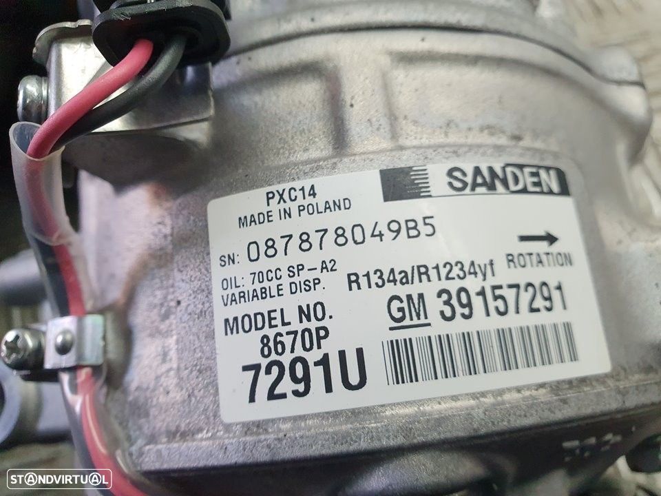 COMPRESSOR AR CONDICIONADO OPEL ASTRA K 2019 -39157291 - 4