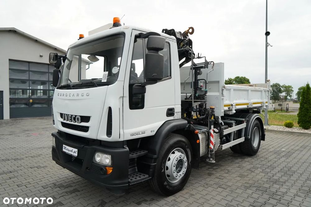 Iveco EUROCARGO 190EL32  / Wywrotka + HDS / HYDROBURTA / BORDMATIC / 3 STRONNY KIPPER - 3.5 M / EURO 6 - 9