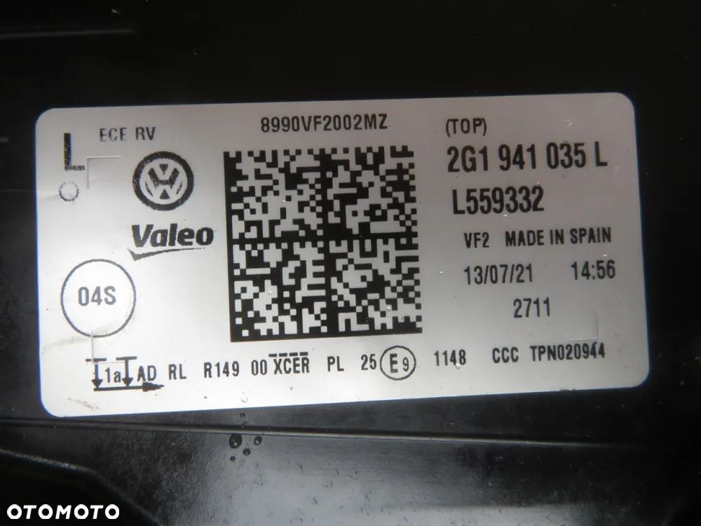 REFLEKTOR LEWY VW POLO VI 2G LIFT IQ FULL LED 21R- 2G1941035L DEMONTAŻ KRAKÓW - 10