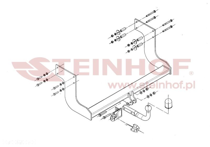 Hak Holowniczy + WIĄZKA 7PIN do Kia K-2900 Skrzynia od 2008 - 2