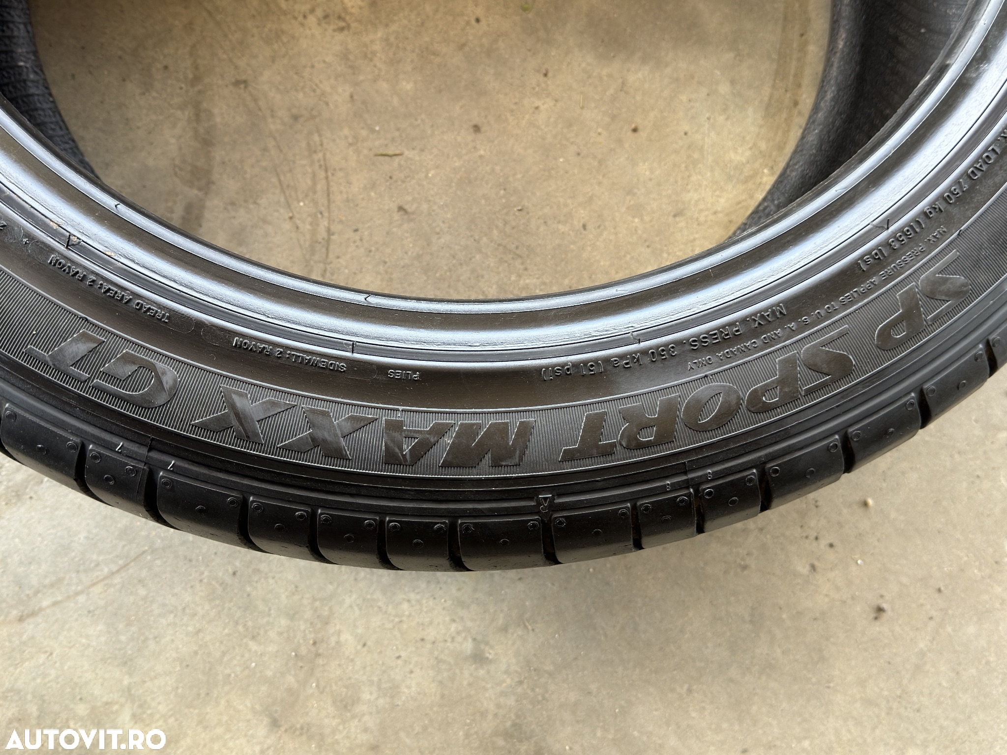 Vând 2 anvelope 245/45/19 Dunlop de vară cu runflat ca noi - 7