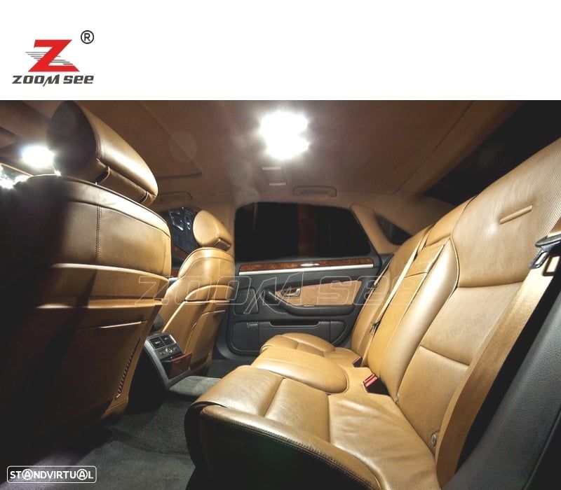 KIT COMPLETO DE 25 LÂMPADAS LED INTERIOR PARA AUDI A8 S8 D3 2003-2009 - 6