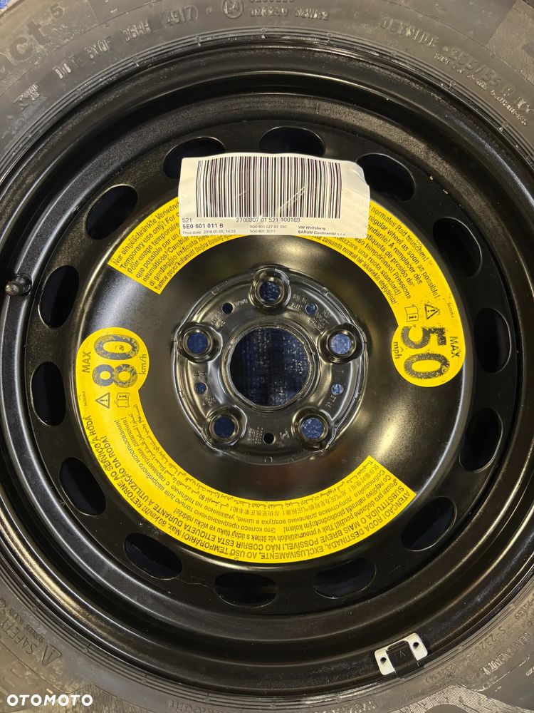 Skoda Suoperb III koło zapasowe dojazdówka 205/55R 16 - 5