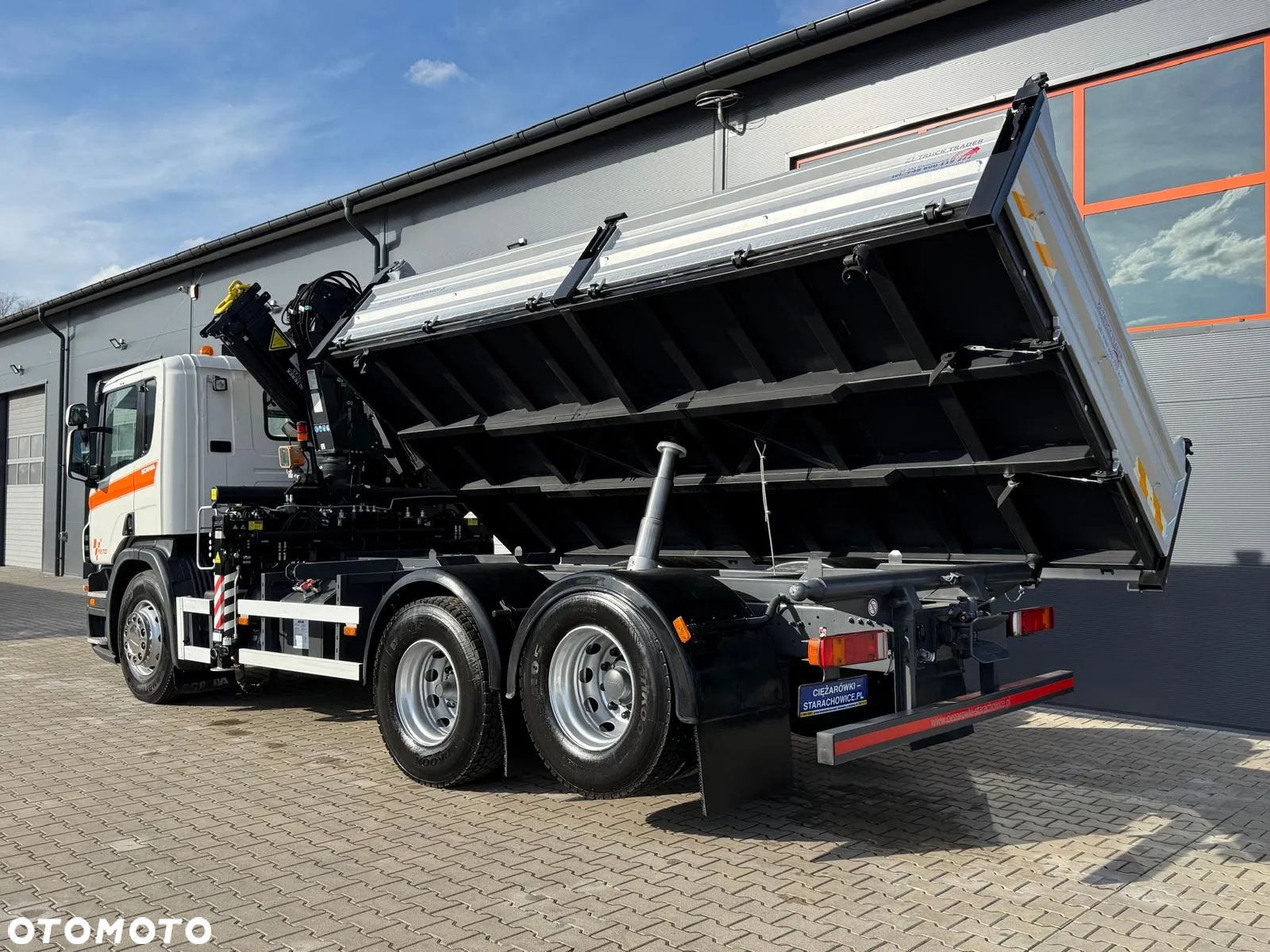 Scania Scania Scania P R 270 / 6x2 / 6x4 / wywrotka 3-S + HDS / stare tacho / żuraw , dzwig , kran , Krane - 15