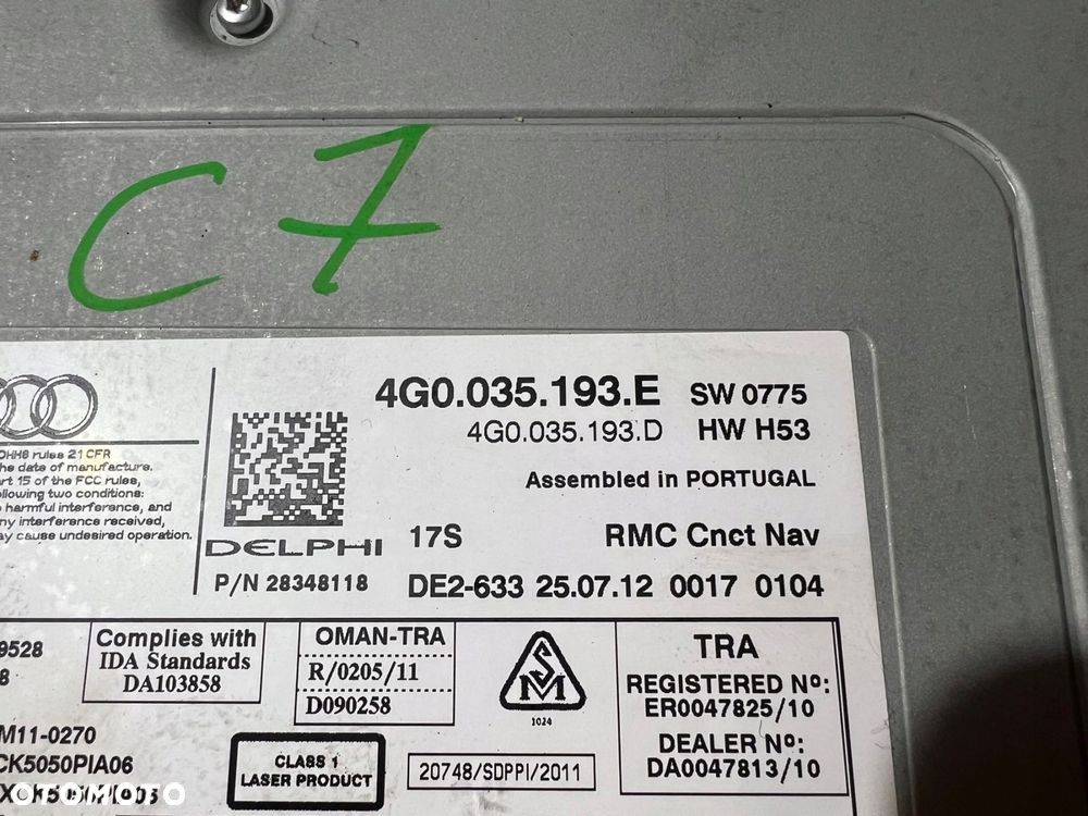 audi a6 a7 c7 nawigacja czytnik nawigacji multimedia mmi 4g0035193e - 6