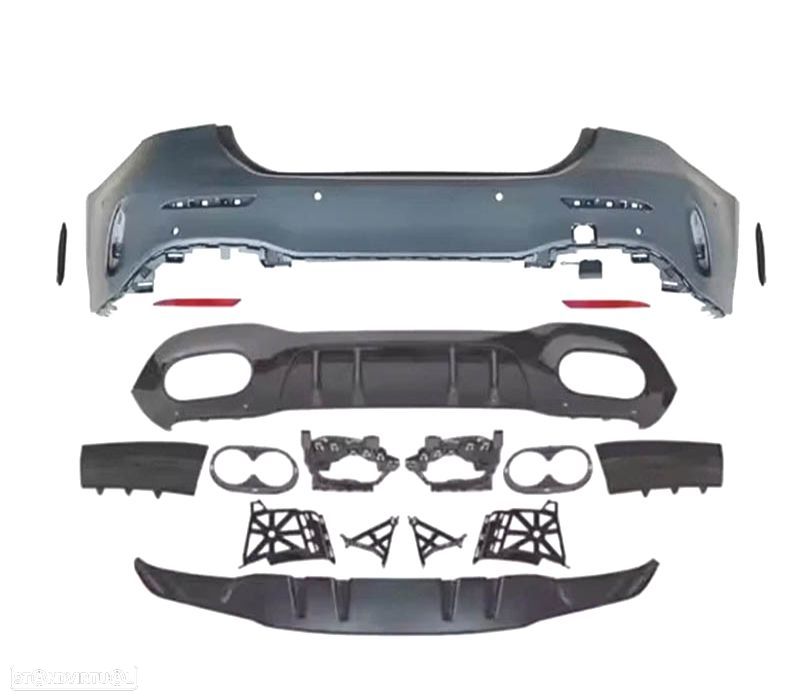 PARA-CHOQUES TRASEIRO MERCEDES CLASE A V177 19-24 LOOK AMG A45 - 2