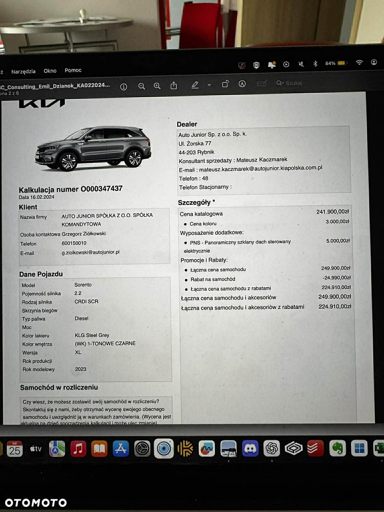 Kia Sorento 2.2 CRDi Prestige Line 4WD DCT 7os - 2