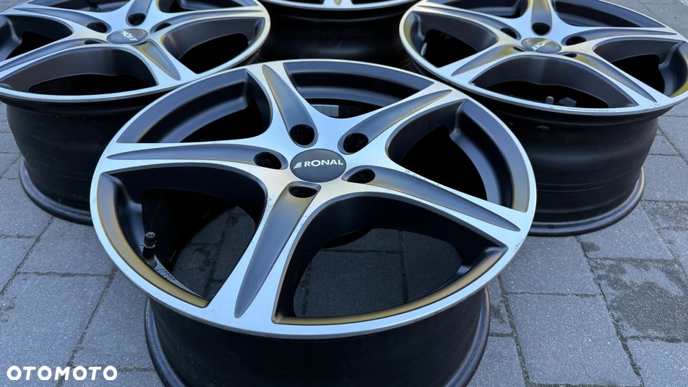 Alufelgi r17 5x112 koła aluminiowe ET35 8J Mercedes Audi Seat VW Skoda felgi Ronal r56 KBA48936 - 6