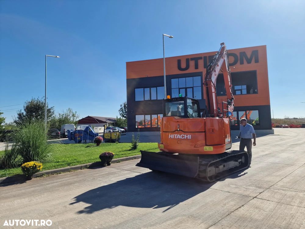 Hitachi ZX85, 2021, 2.975h, LAMA, CUPLA RAPIDA+3 CUPE NOI, Ad sapare 5m, latime 2,2m, ridica 3,7t, Camera spate, senile cauciuc 80% ok, inst picon pe bratele de excavare, Aer cond, computer in lb romana, posibilitate leasing -PROMOTIE 56.900 EUR+Tva - 6