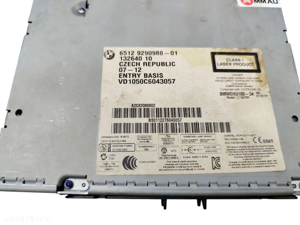 RADIO CZYTNIK BMW F20 (2011-2015) 1.6 T 136KM 9290988 - 5