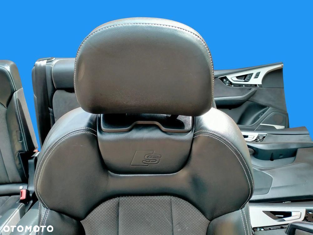 AUDI Q7 4M S-Line FOTELE KANAPA BOCZKI TAPICERKA SKÓRA CZARNA - 7