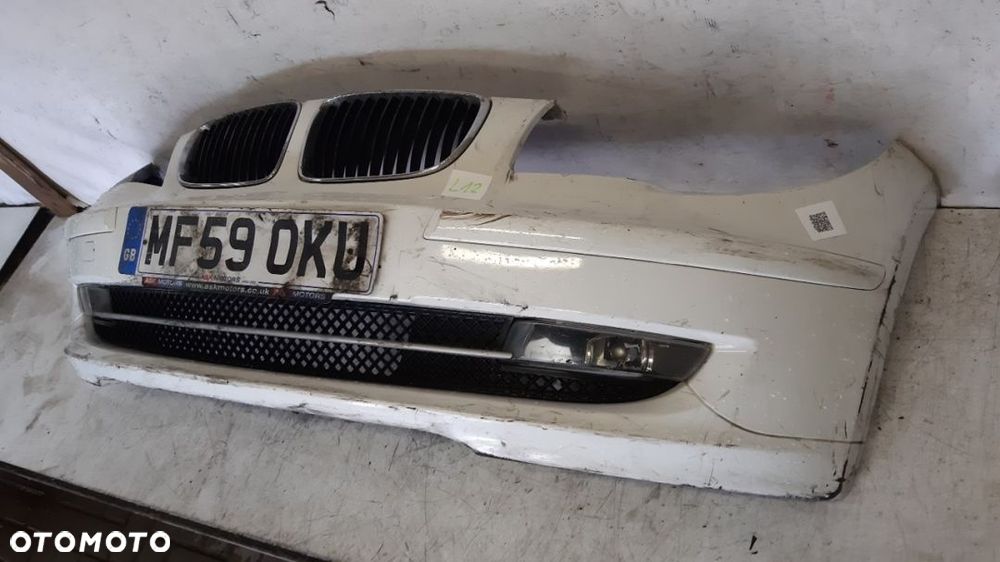 } ZDERZAK PRZÓD PRZEDNI BMW E87 SERIA 1 I LIFT FL BIAŁY ALPINEWEISS HALOGENY - 3