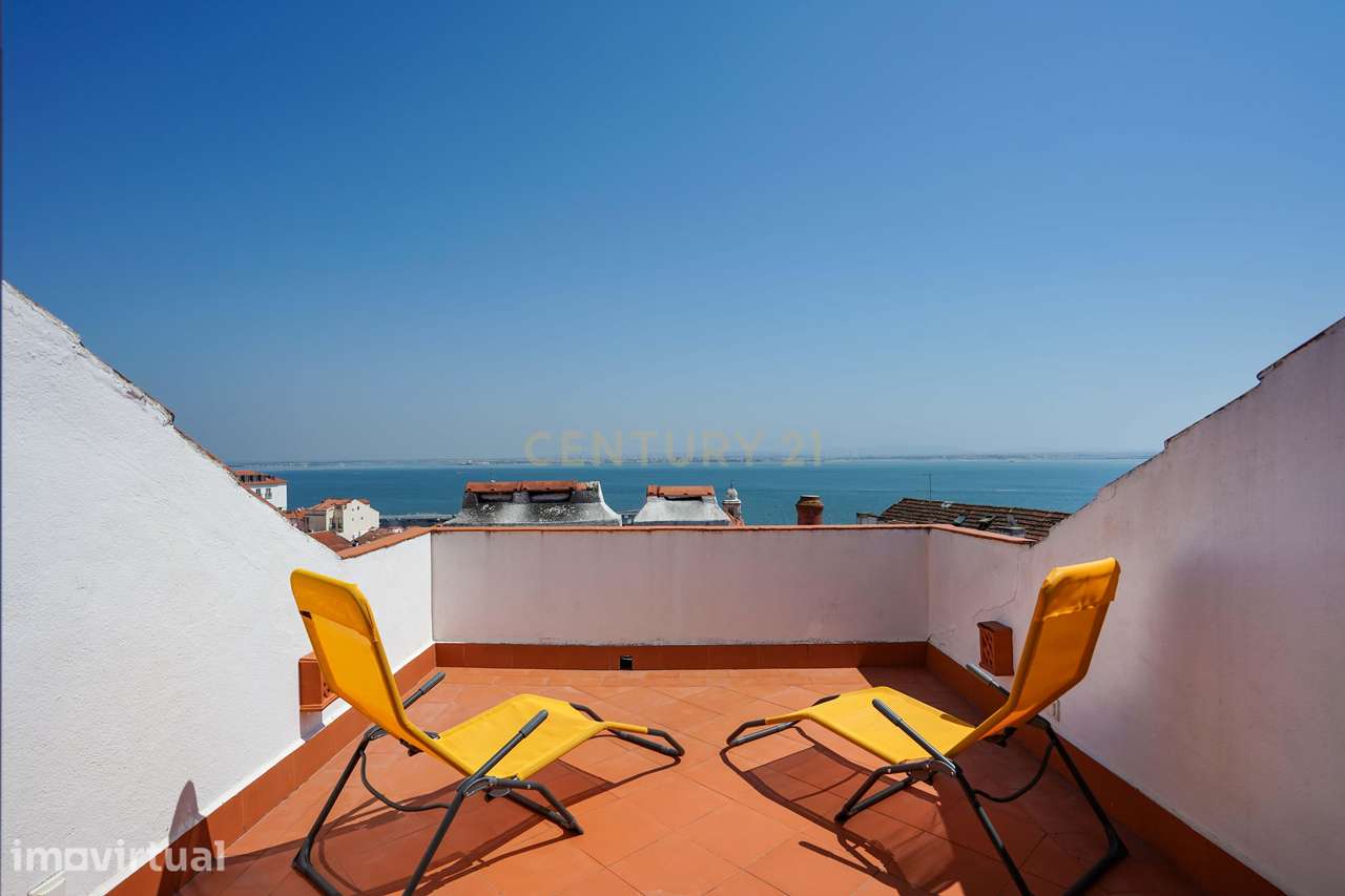 Apartamento T2 em Lisboa com 148m2, Terraço com Vista Rio. - Grande imagem: 4/40