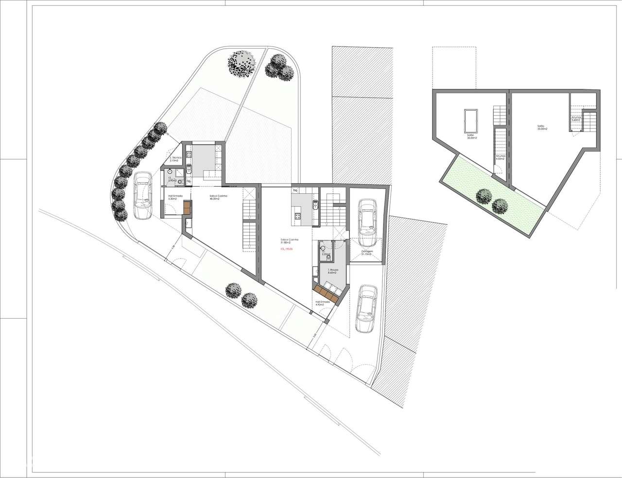 Terreno com Projeto aprovado construção de 2 moradias - Grande imagem: 3/5