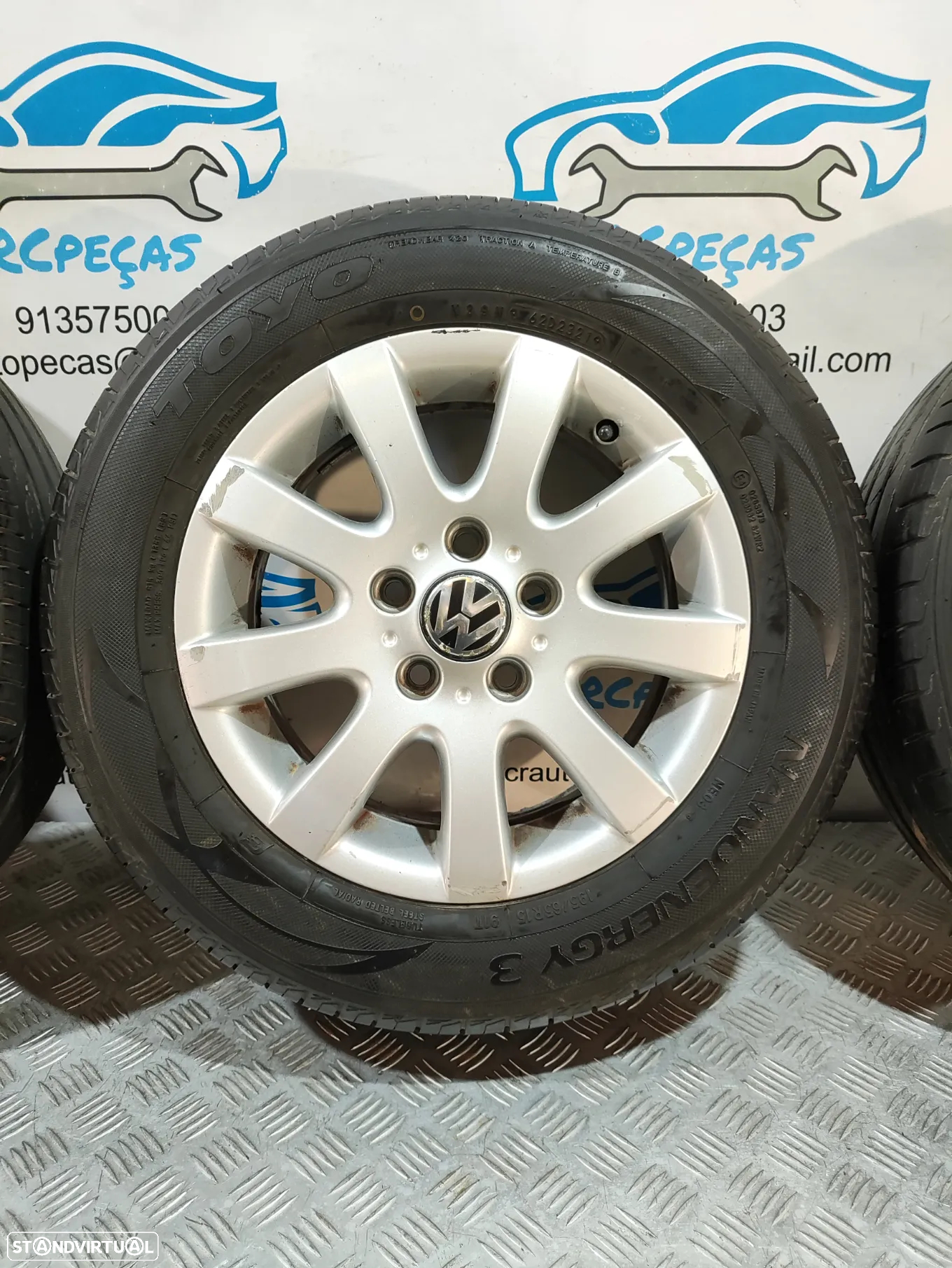 - JANTES ORIGINAIS VW VOLKSWAGEN TOURAN 2 II MK2 1T3 1K0601025AQ 15 POLEGADAS 6,5J ET40 5X112 - 2