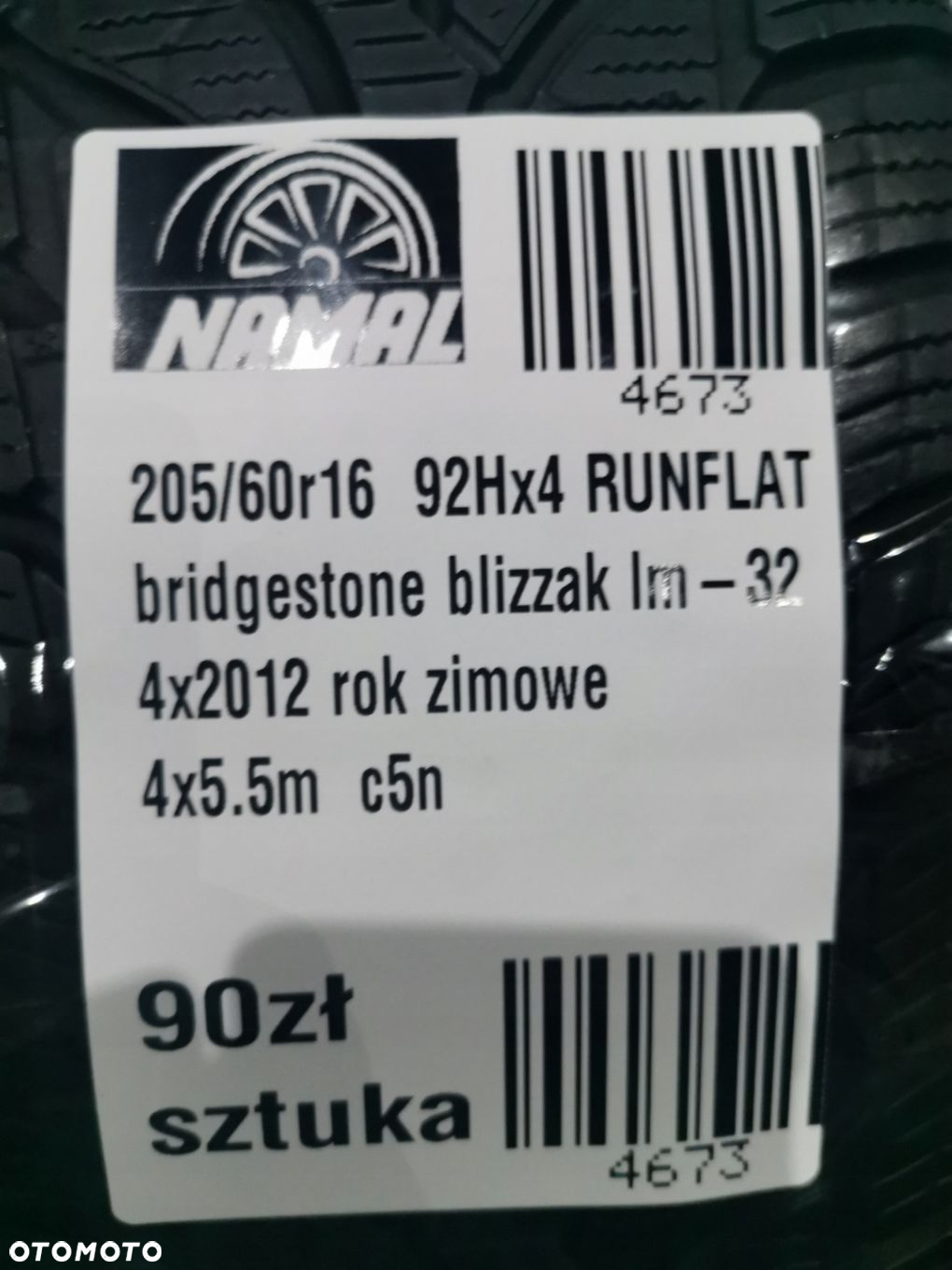 205/60r16 bridgestone zimowe 5,5mm 4673 - 11