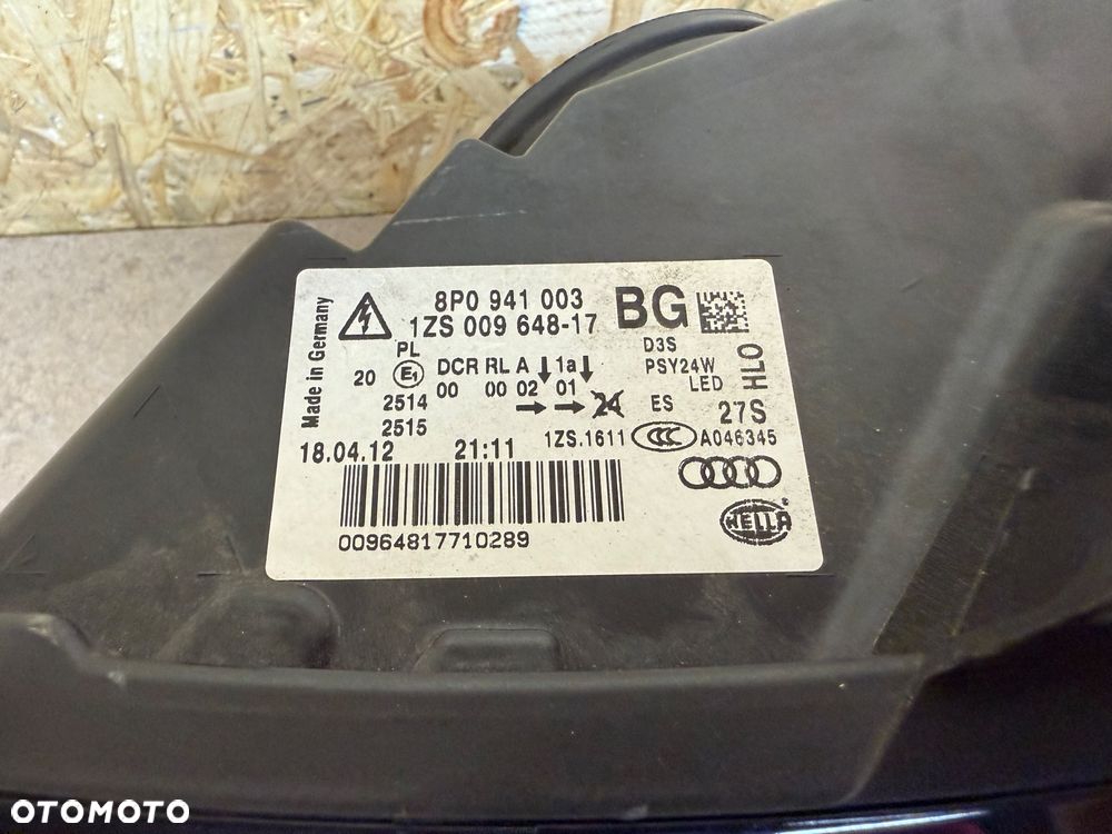 LAMPA LEWA XENON LED AUDI A3 8P0 LIFT 8P0941003BG - 17