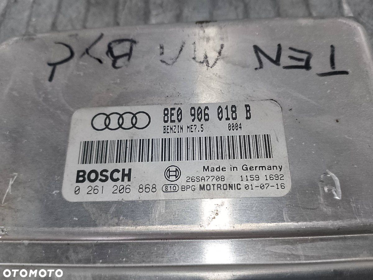 KOMPUTER,STEROWNIK AUDI A4 B6 8E0906018B 0261206868 1.8 - 2