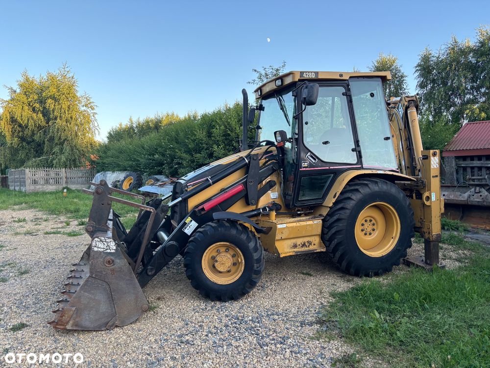 Caterpillar CAT 428D 2005r 4x4 koparko ładowarka teleskop widły rekin - 2