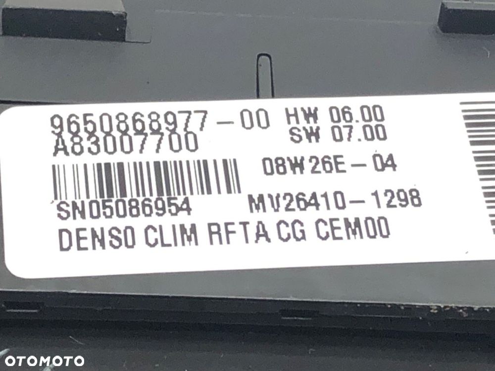 PANEL STEROWANIA NAWIEWU  CITROEN C4 PICASSO I nadwozie wielkoprzestrzenne (MPV) (UD_) 2006 - 2015 - 4