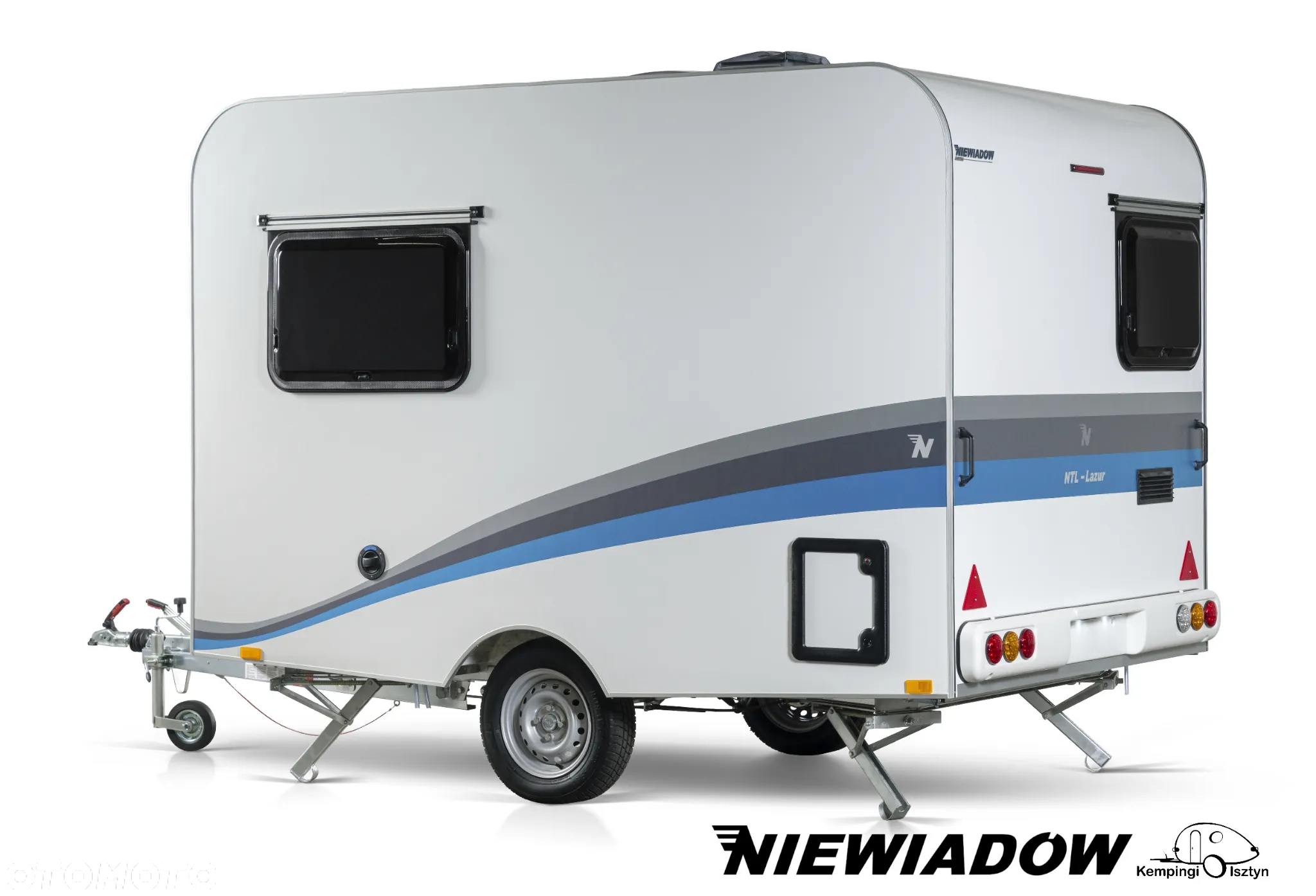 Niewiadów LAZUR NTL NOWOŚĆ 2025! DMC750kg 3osobowa z WC! Prysznic! Kempingi OLSZTYN - 2
