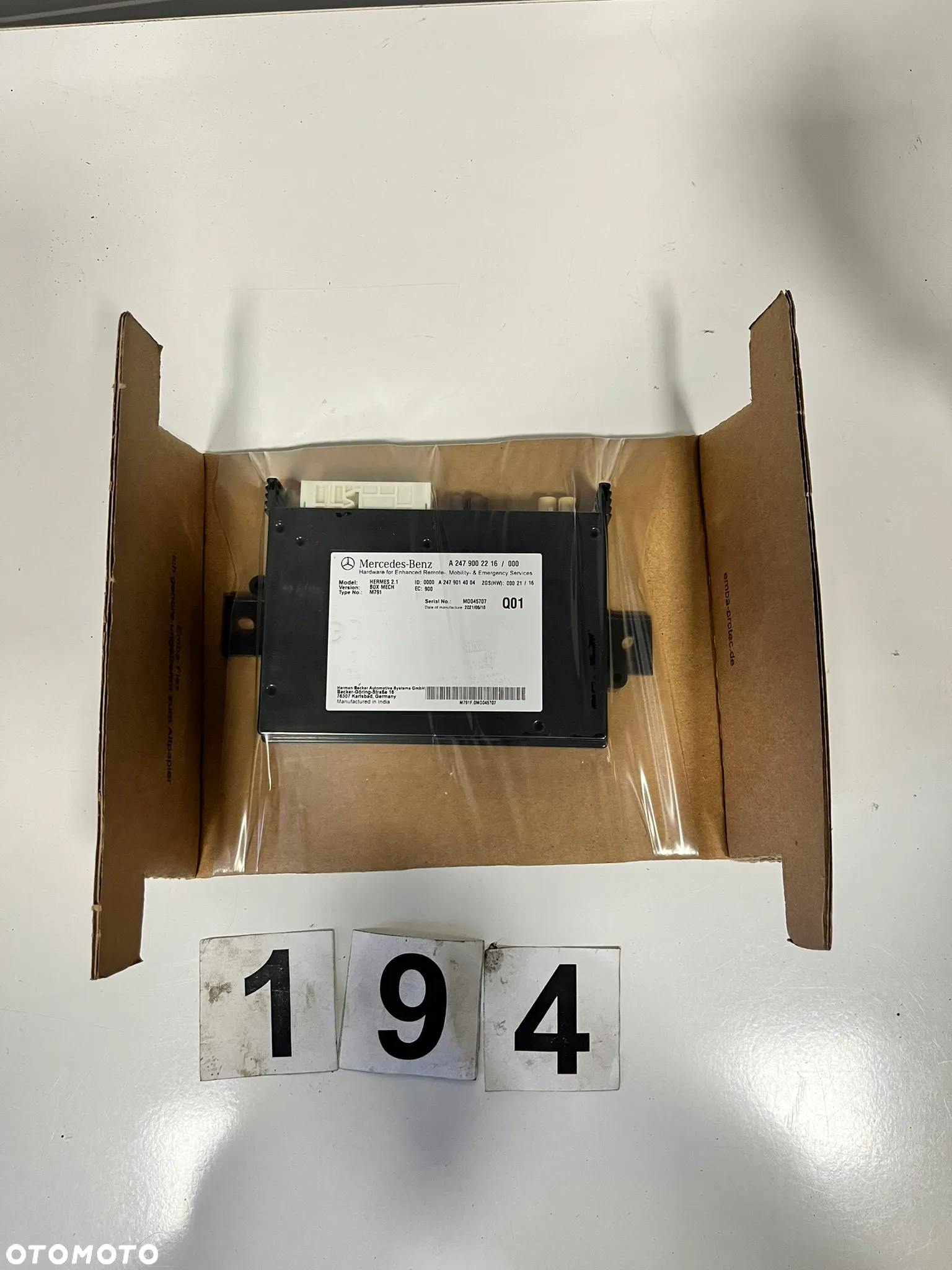 Moduł wzywania pomocy, sterownik, komputer A2479002216 - 5