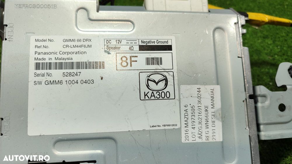 MODUL NAVIGATIE MAZDA 6 2.2 DIESEL 2016 COD OEM GMM666DRX / 528247 / GMM610040403 / SEDAN / 2012-2018 - 8