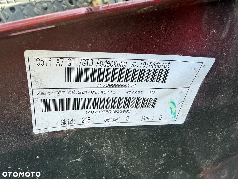 ZDERZAK PRZÓD PRZEDNI VOLKSWAGEN GOLF VII GTI GTD 5G0807221L ORYGINAŁ - 3