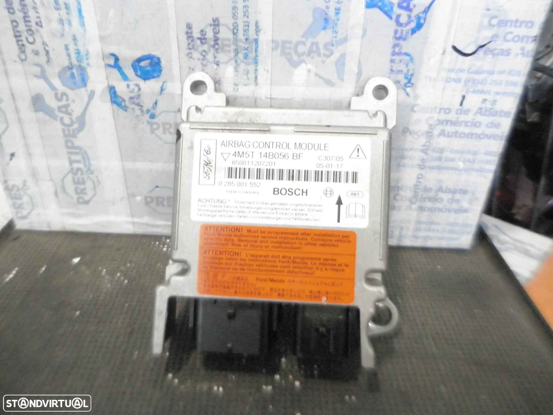 Modulo Airbag 4M5T4B056BF FORD FOCUS II 2005 1.6I 115CV 5P CINZA - 1