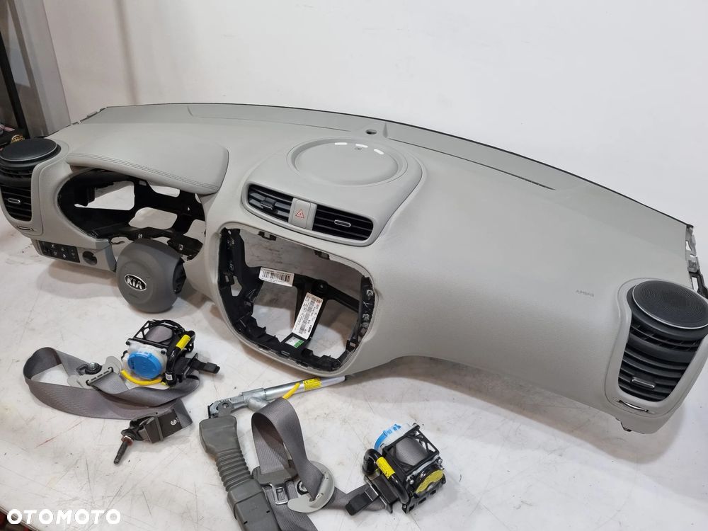 KIA SOUL II KONSOLA DESKA ROZDZIELCZA KOKPIT SZARA ORYGINAŁ AIRBAG EUROPA - 3