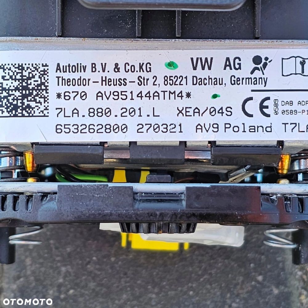 VW T6.1 konsola deska airbag pas pasy KOMPLET - 11