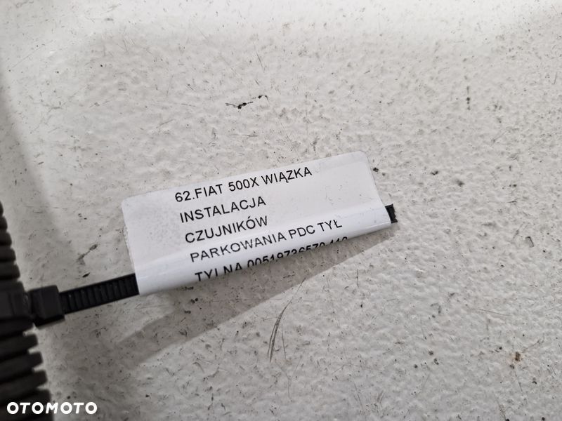 fiat 500x 500 x wiązka instalacja czujników parkowania pdc tył tylna 00519736570 - 5