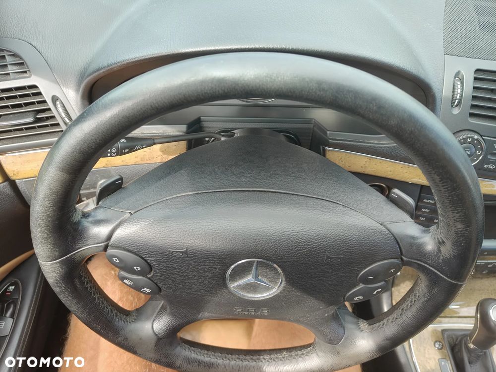 MERCEDES W209 CLK W211 LIFT W219 CLS KIEROWNICA czarna Skórzana Łopatki - 4