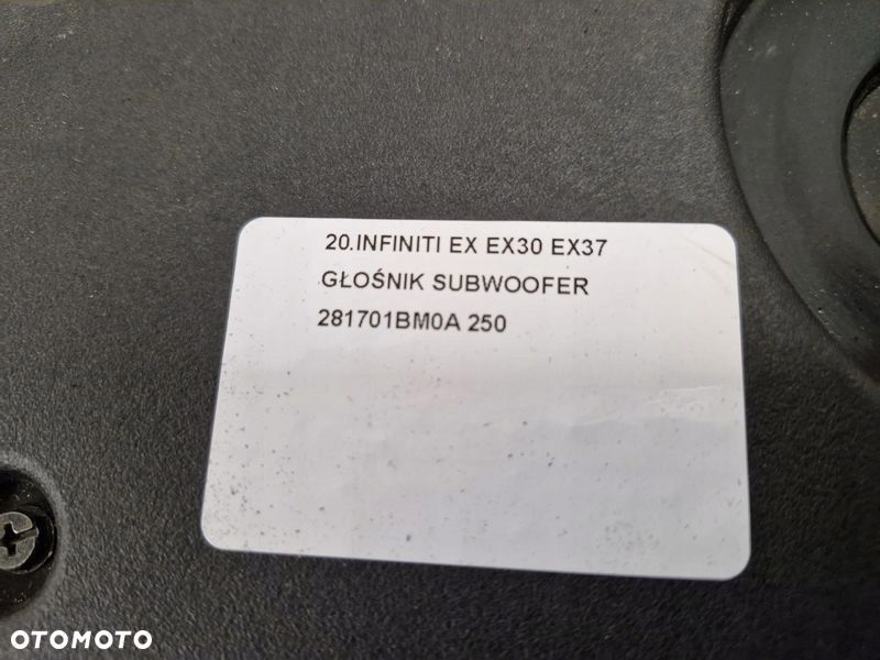 INFINITI EX EX30 EX37 GŁOŚNIK SUBWOOFER 281701BM0A - 4