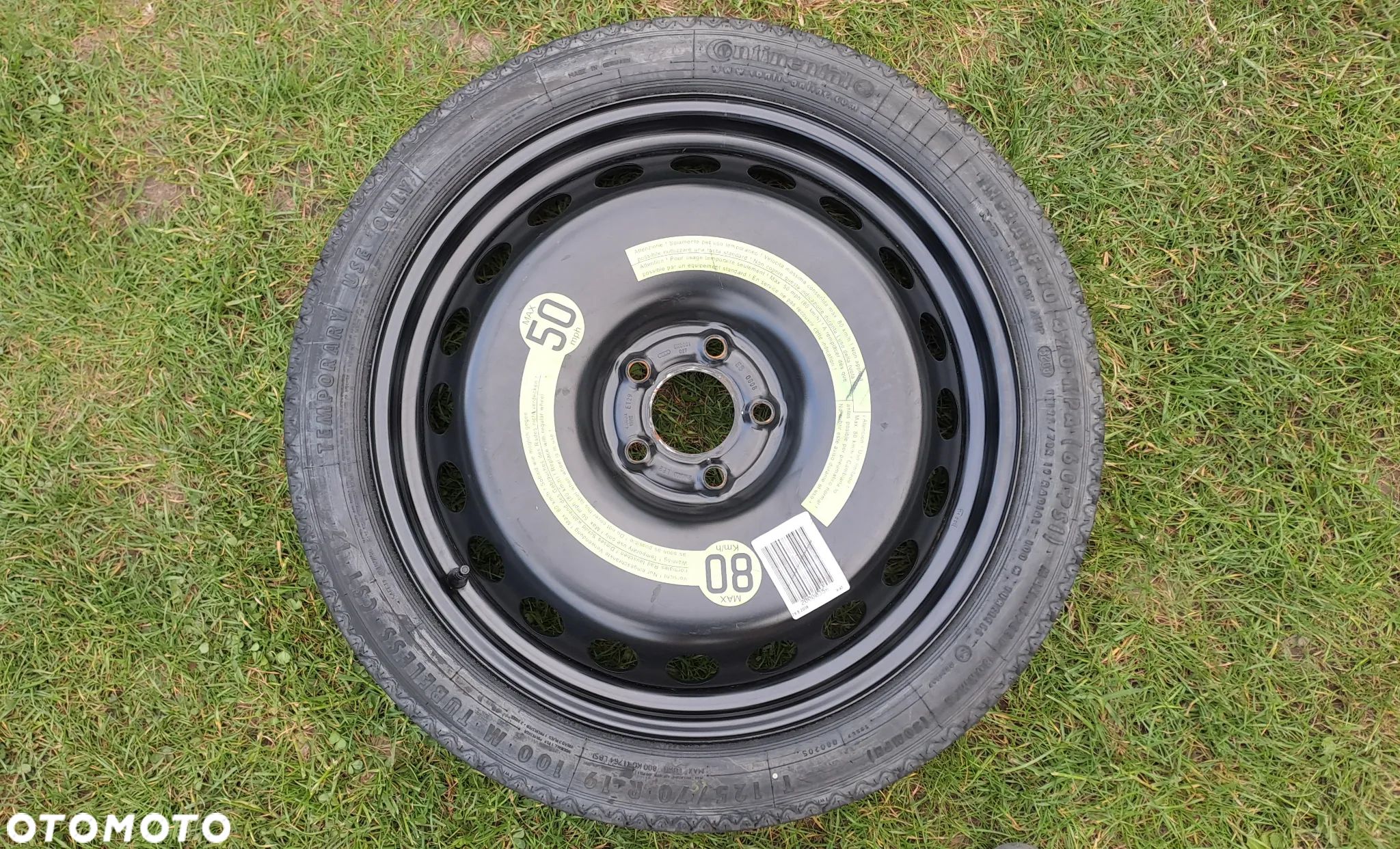 Koło Dojazdowe 19 Audi A4 B8 B9 A5 8T 5x112 ET 29 125/70 R19 8K0601027 - 1