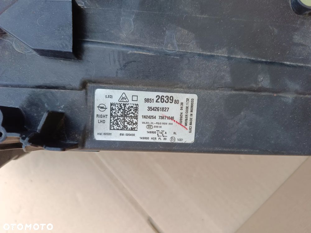 Full Led przedni prawy Opel Corsa F lift lampa 9851263980 reflektor - 4