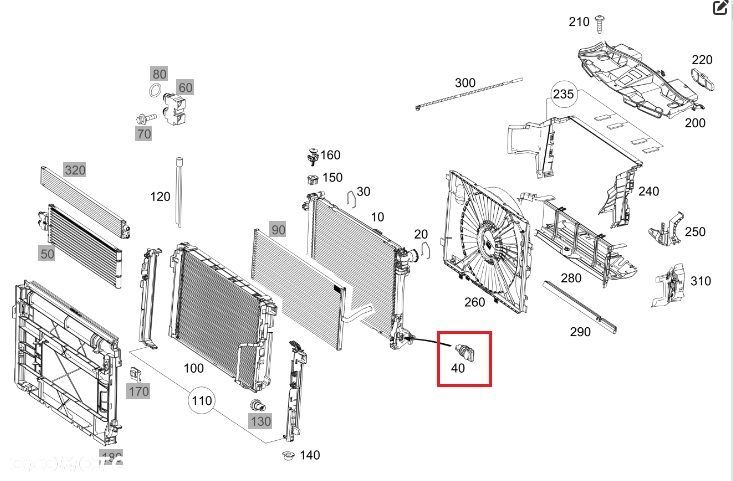 MERCEDES GLE SLK CLS W204 W207 W212 Korek spustowy chłodnicy OE - 2