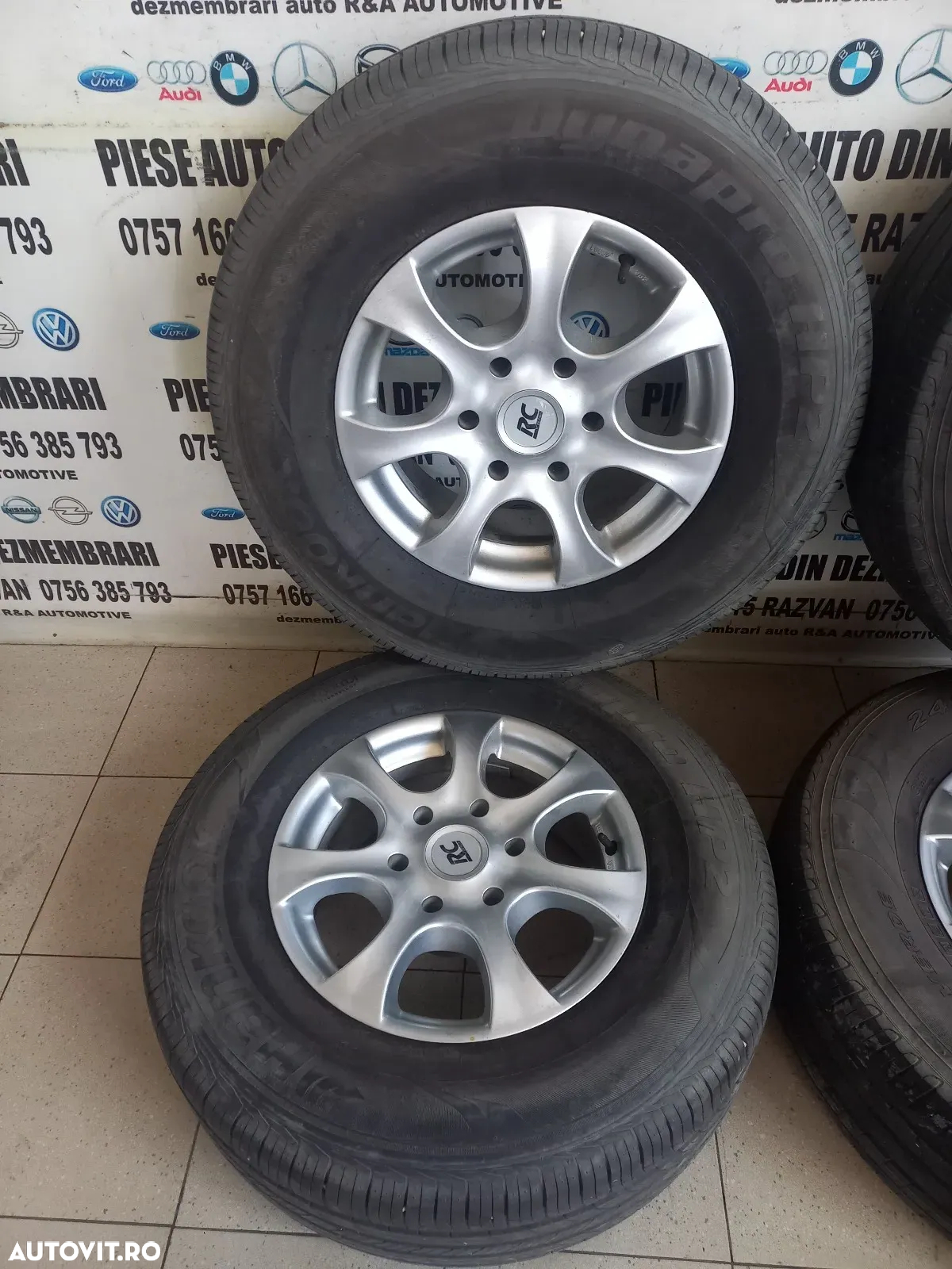 Set Jante Aluminiu Mitsubishi Pajero L200 Nissan Patrol Terrano Etc. Prezoane 6x5.5 Inch Anvelope 245/70R16 - 6