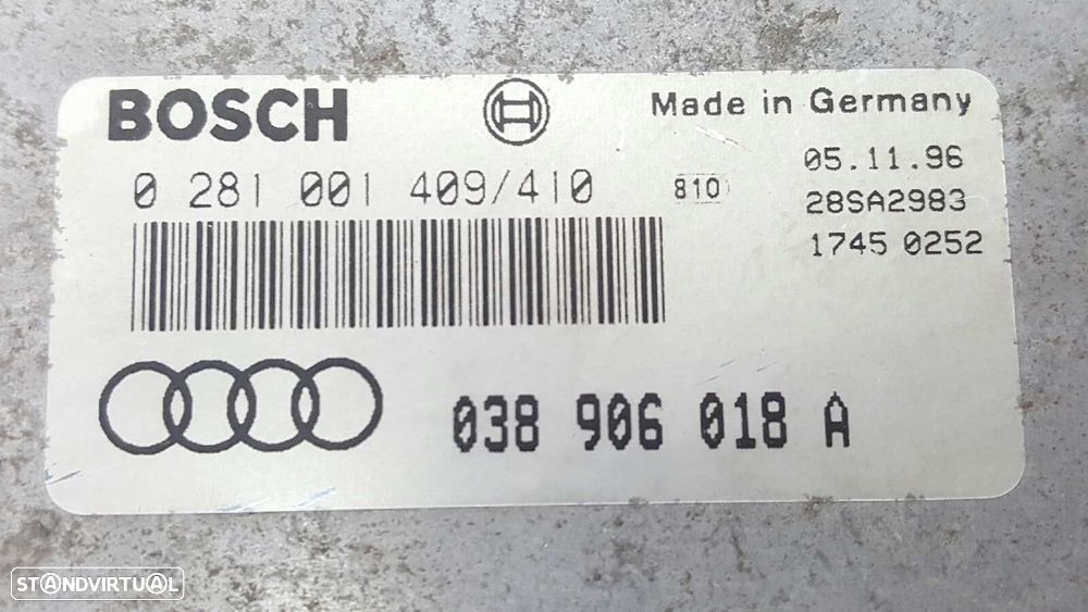CENTRALINA DO MOTOR UCE AUDI A3 (8L) 1.9 TDI AMBITION - 2