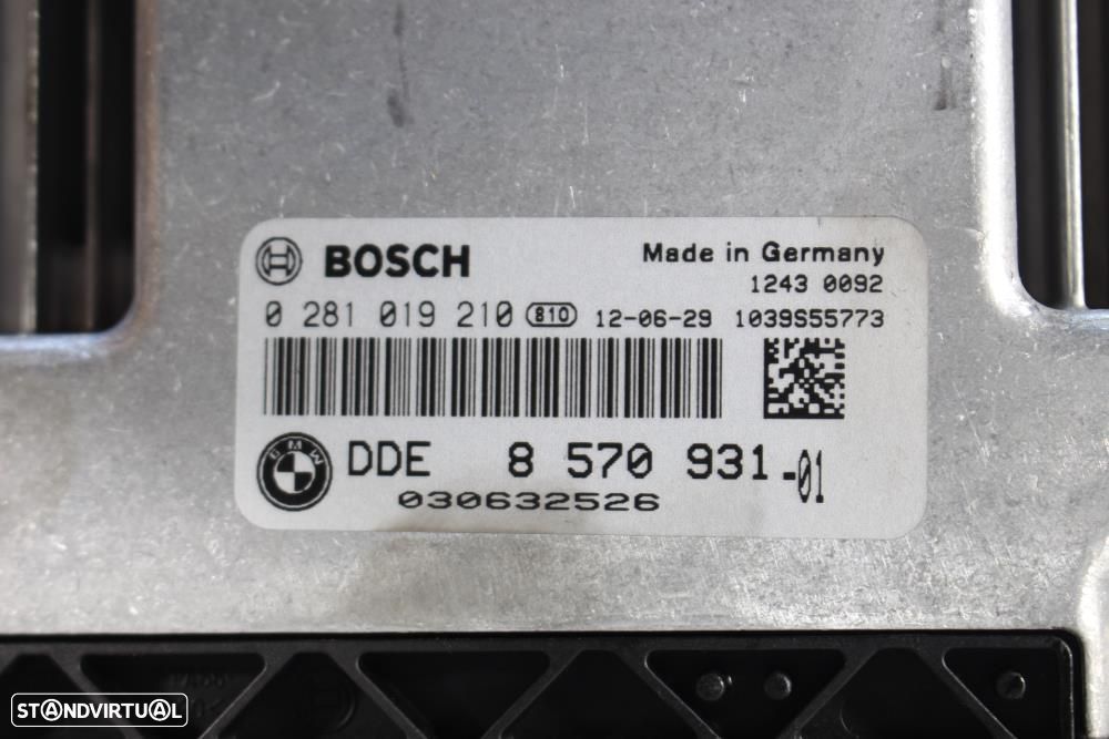 Centralina De Motor Bmw 3 Touring (F31)  8570931 / 0281019210 / 1039S5 - 7